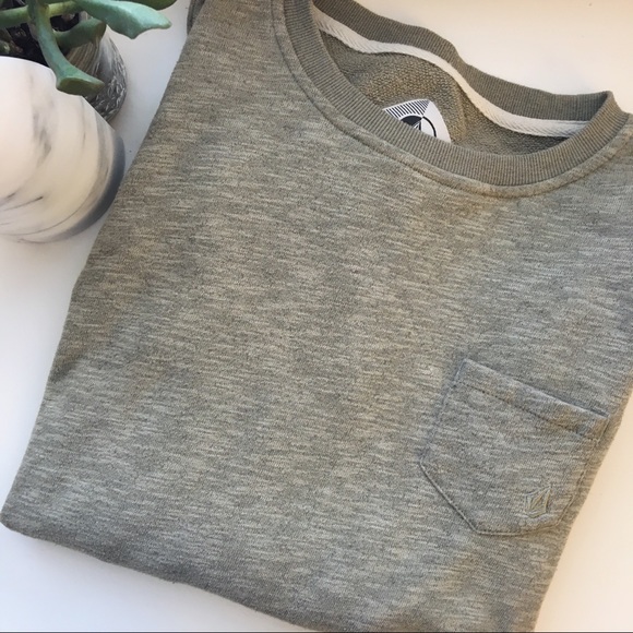 Green Volcom Pocket Crewneck - Picture 3 of 4